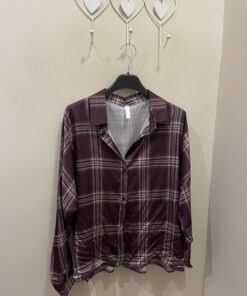 Camisa cuadros granate