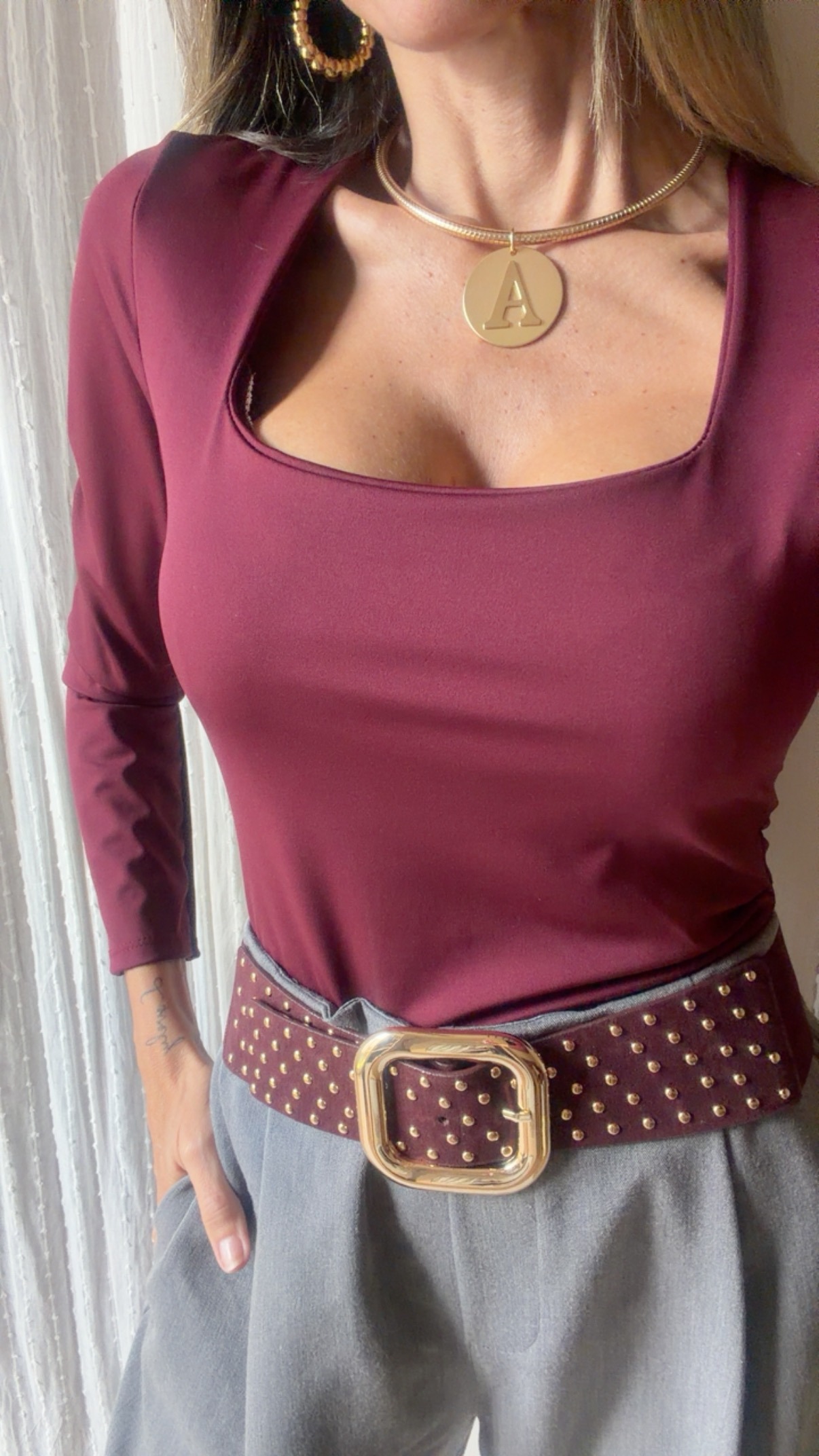 Body escote cuadrado