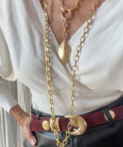 Maxi collar dorado y mate