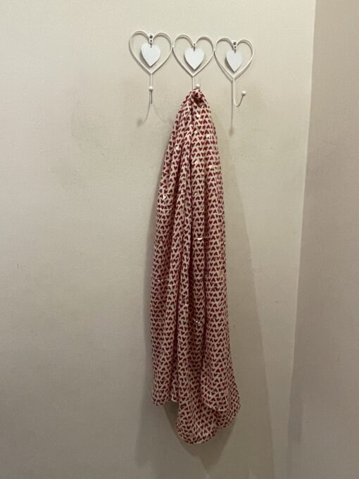 Maxi pañuelo corazón rojo