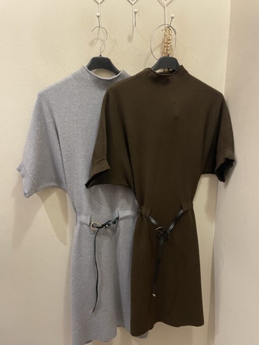 Vestido punto cinturón