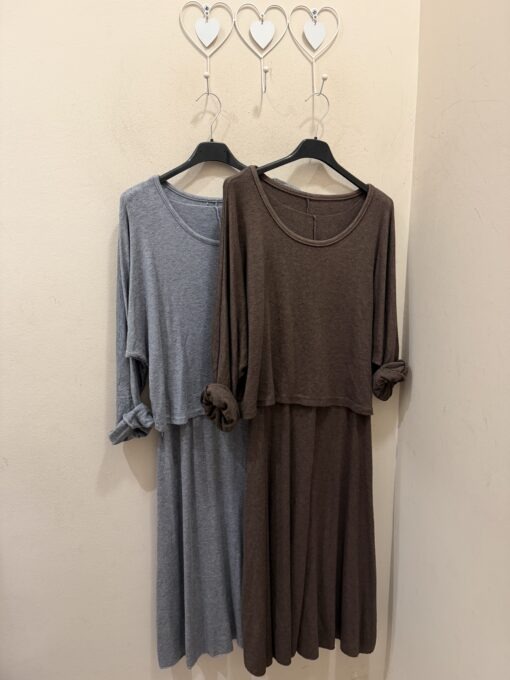 Vestido y Jersey Damaris Gris
