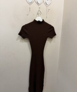 Vestido punto básico chocolate