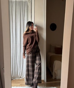 Pantalón cuadros marrones