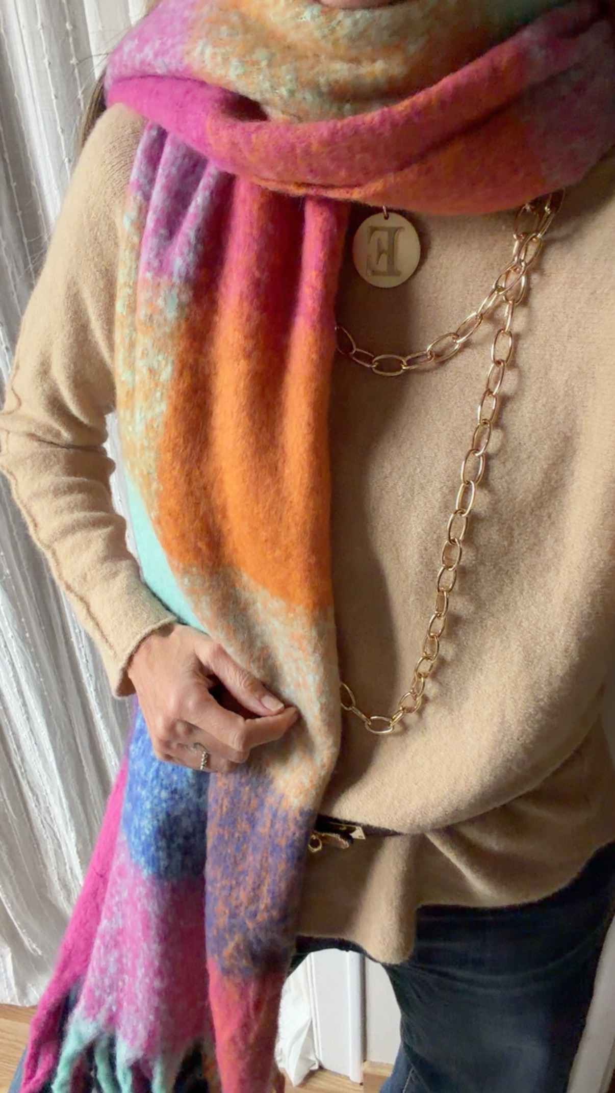 Maxi bufanda colores - Imagen 2