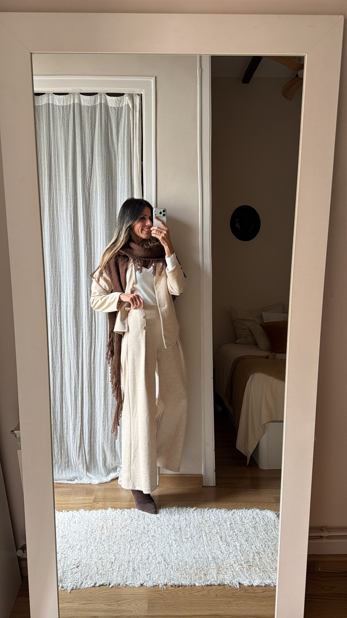 Bufanda pico y flecos