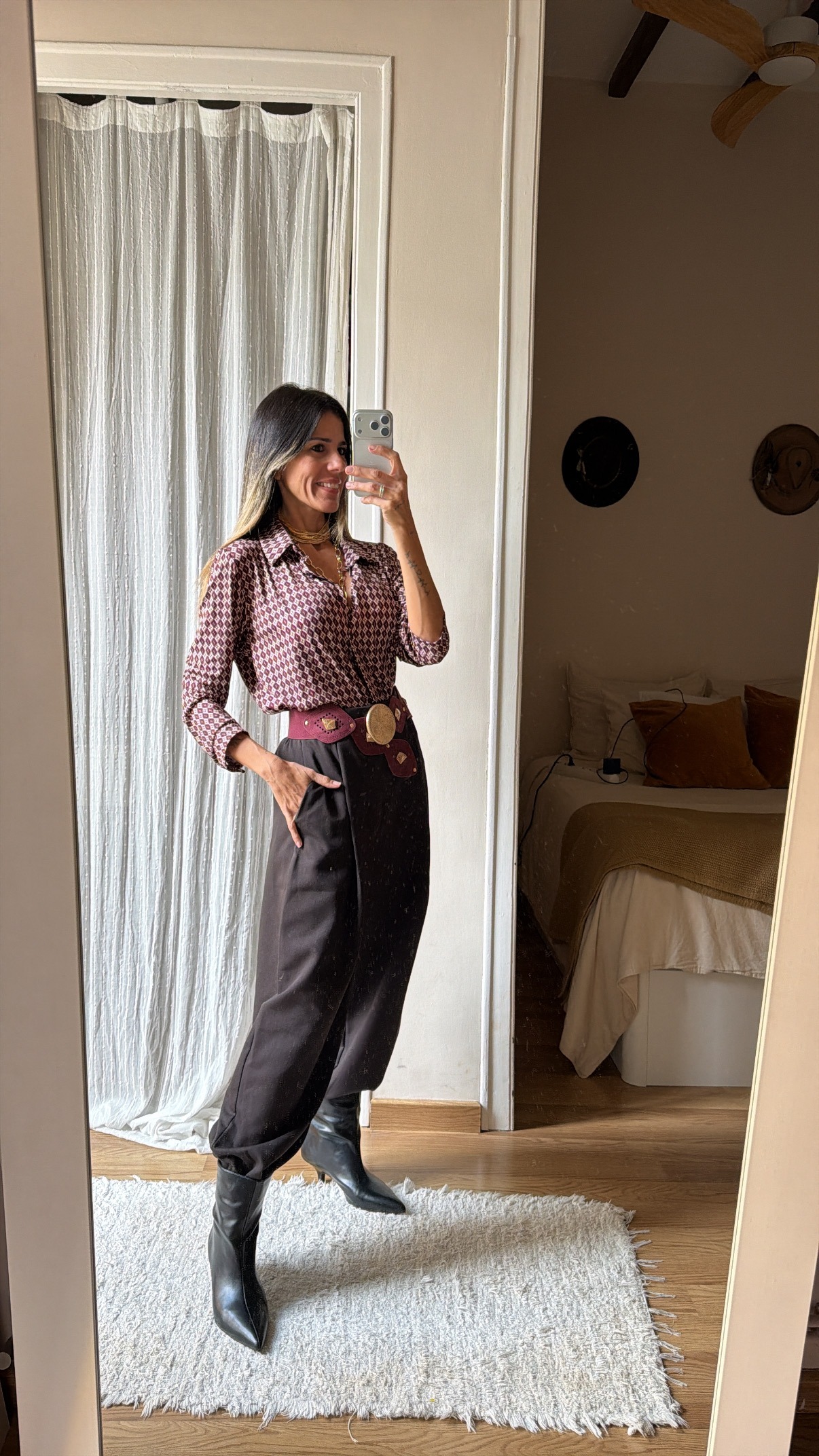 Cinturón elástico rombos