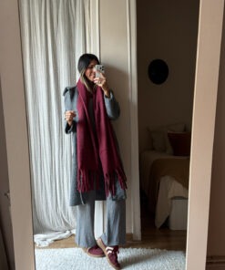 Maxi bufanda granate