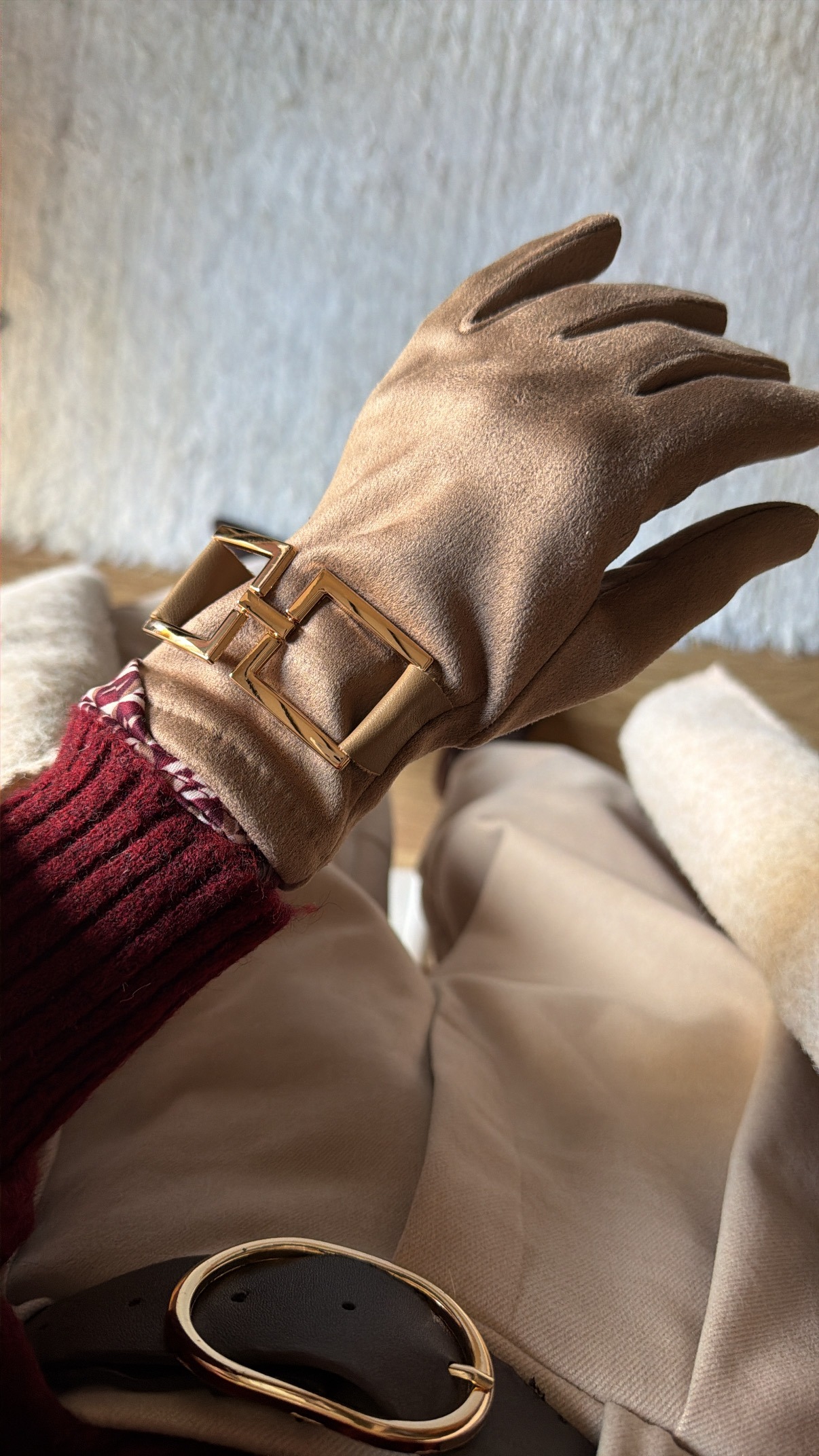 Guantes cadena cuadrada