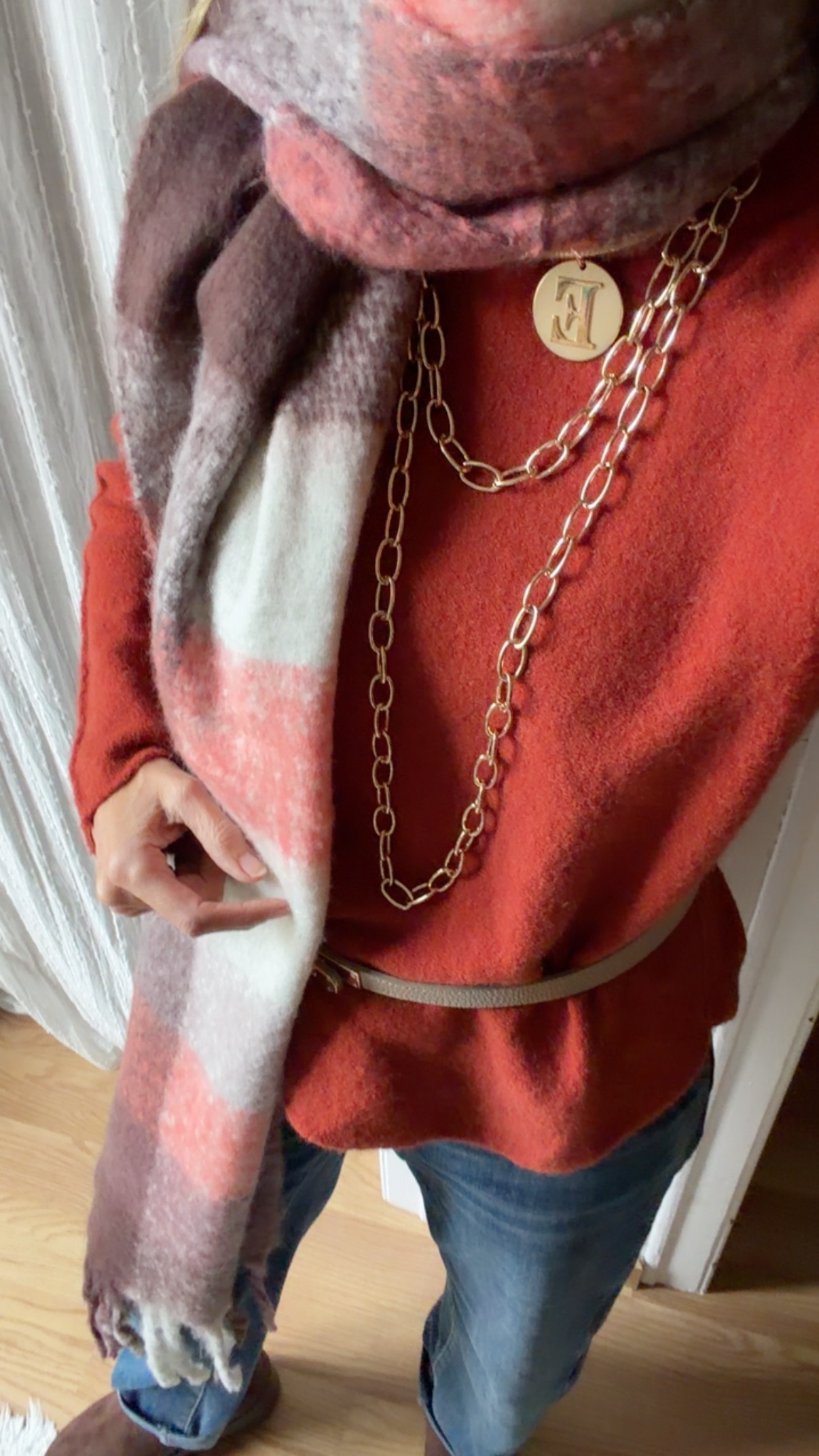 Macu bufanda teja y chocolate - Imagen 2