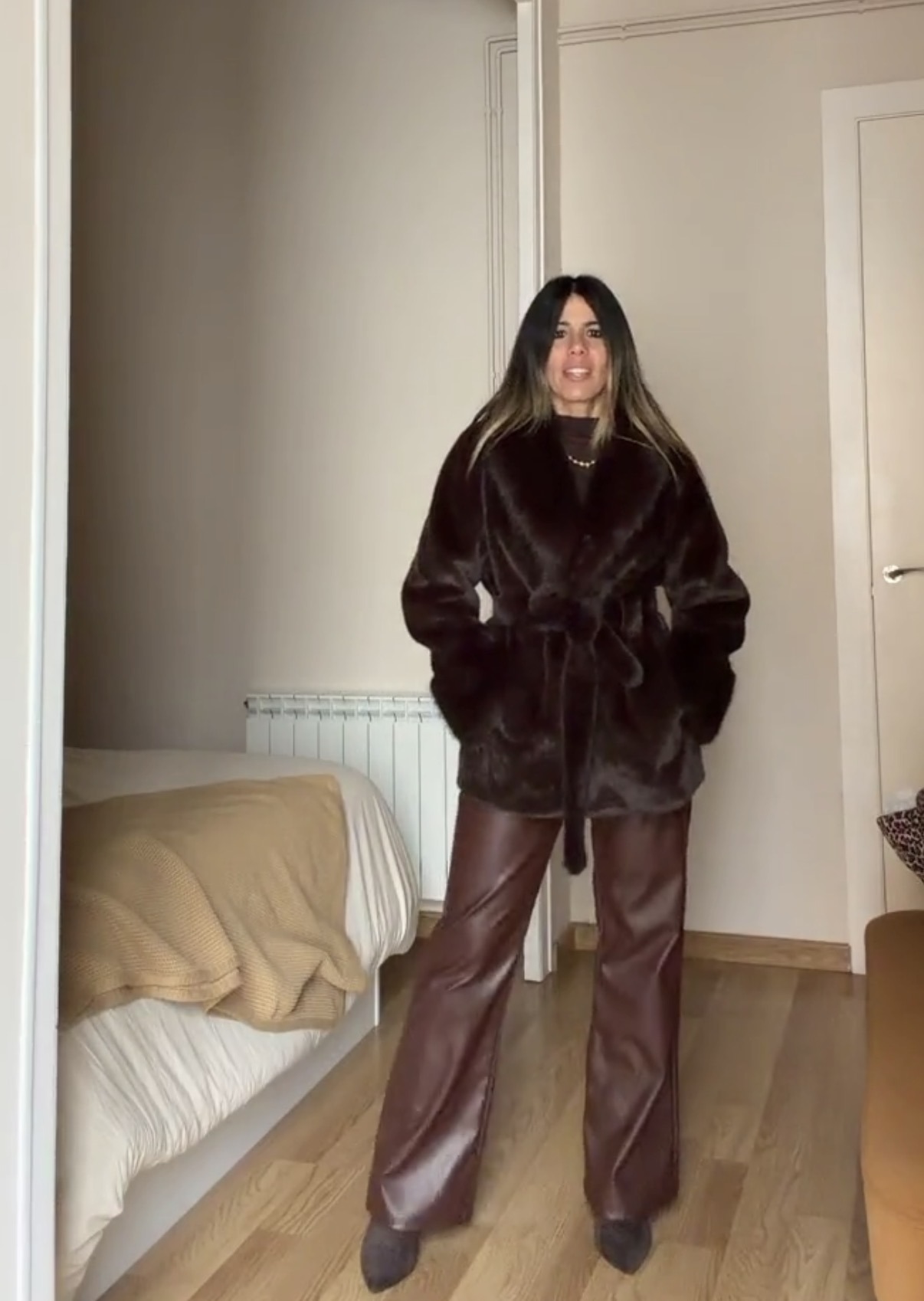 Chaquetón teddy chocolate