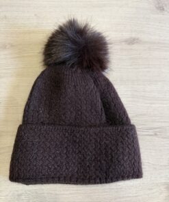 Gorro pompón chocolate