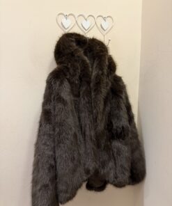 Chaquetón teddy capucha chocolate