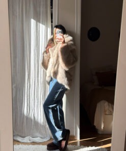 Chaquetón Teddy taupe claro