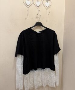 Camiseta combinada blonda