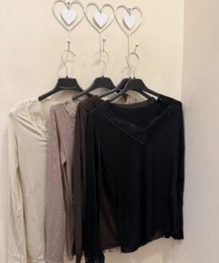 Camiseta cashmere puntilla