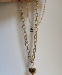 Collar borlas inicial brillo