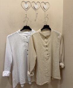 Blusa camiseta cuello Mao