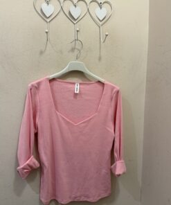 Camiseta algodón rosa