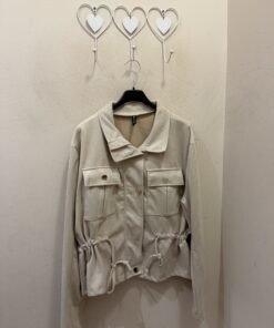 Chaqueta Antelina fruncida