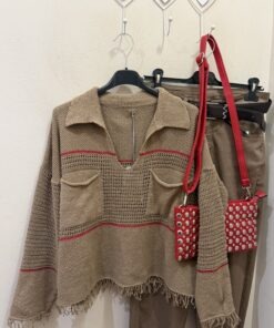 Alternative view of Pantalón caramelo cinturón