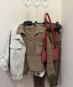 Alternative view of Cazadora denim beige