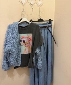 Alternative view of Pantalón palazzo Denim