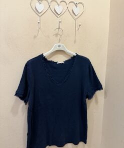 Camiseta pico marino desflecada