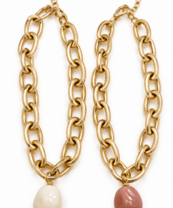Collar eslabón mate borla