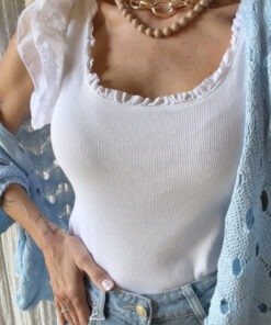 Alternative view of Camiseta canalé volante