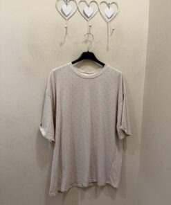 Camiseta lunares rosa flúor