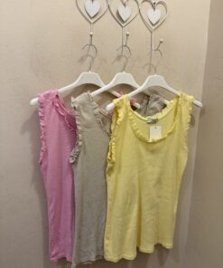 Camiseta tirante rizada