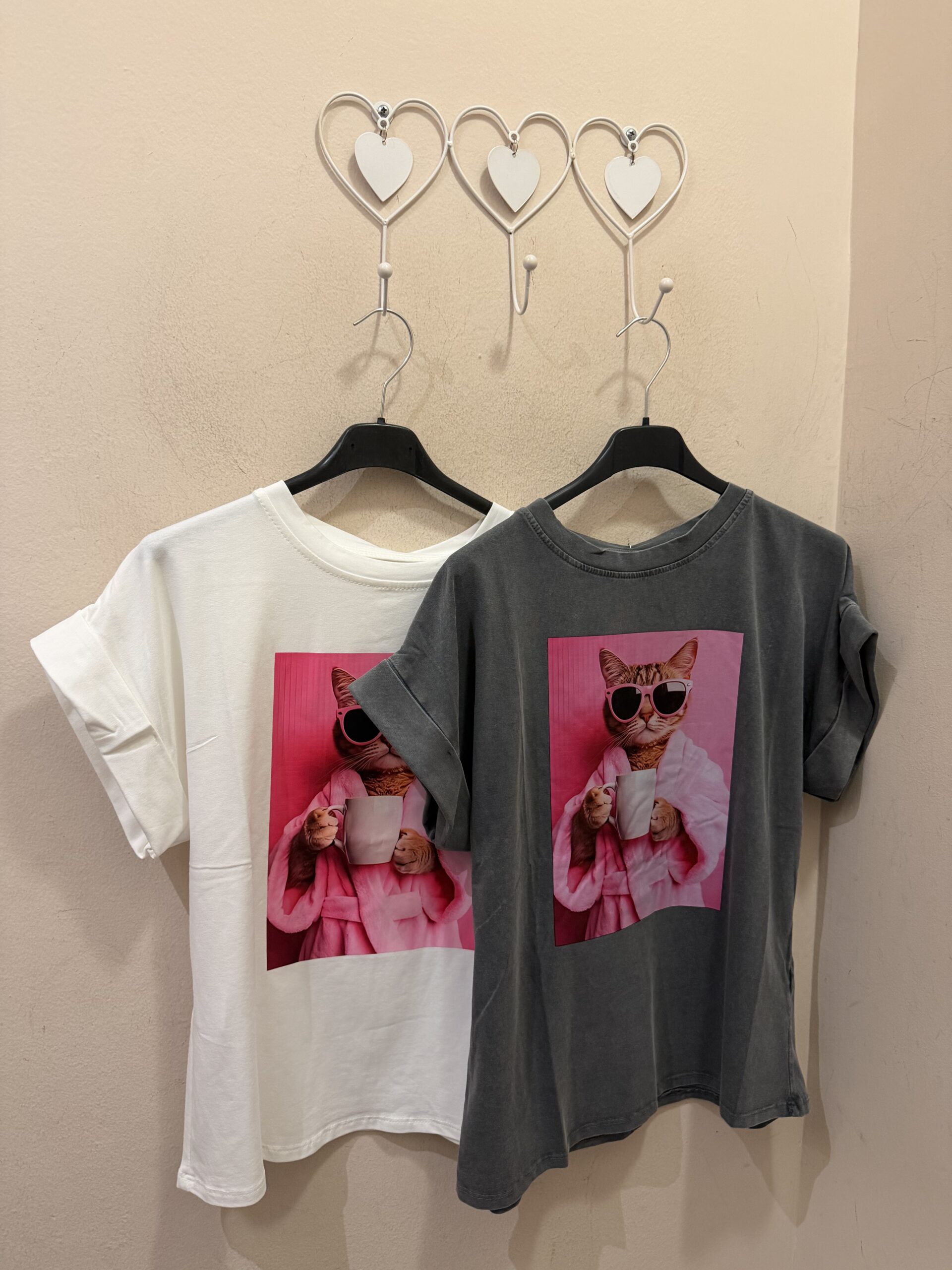 Camiseta gato gafas albornoz