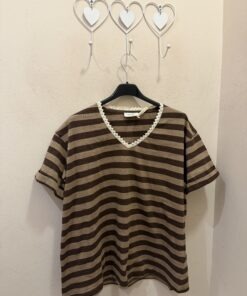 Camiseta Navy puntilla pico