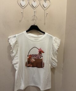 Camiseta volante teckel  bolso