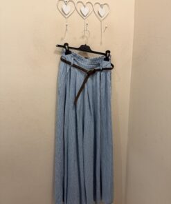 Pantalón raya denim claro