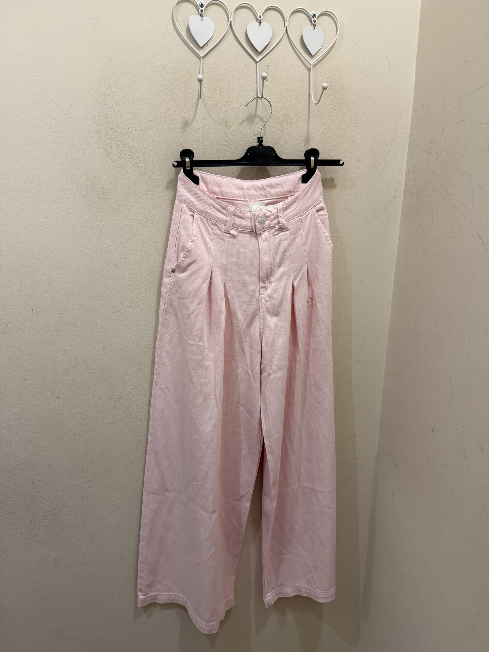 Pantalón pinzas rosa