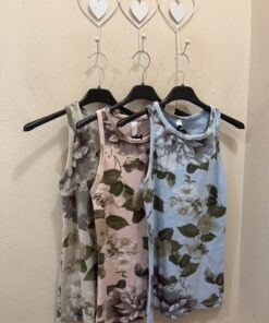 Camiseta canalé flores