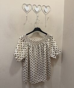 Blusa lunares engomada escote