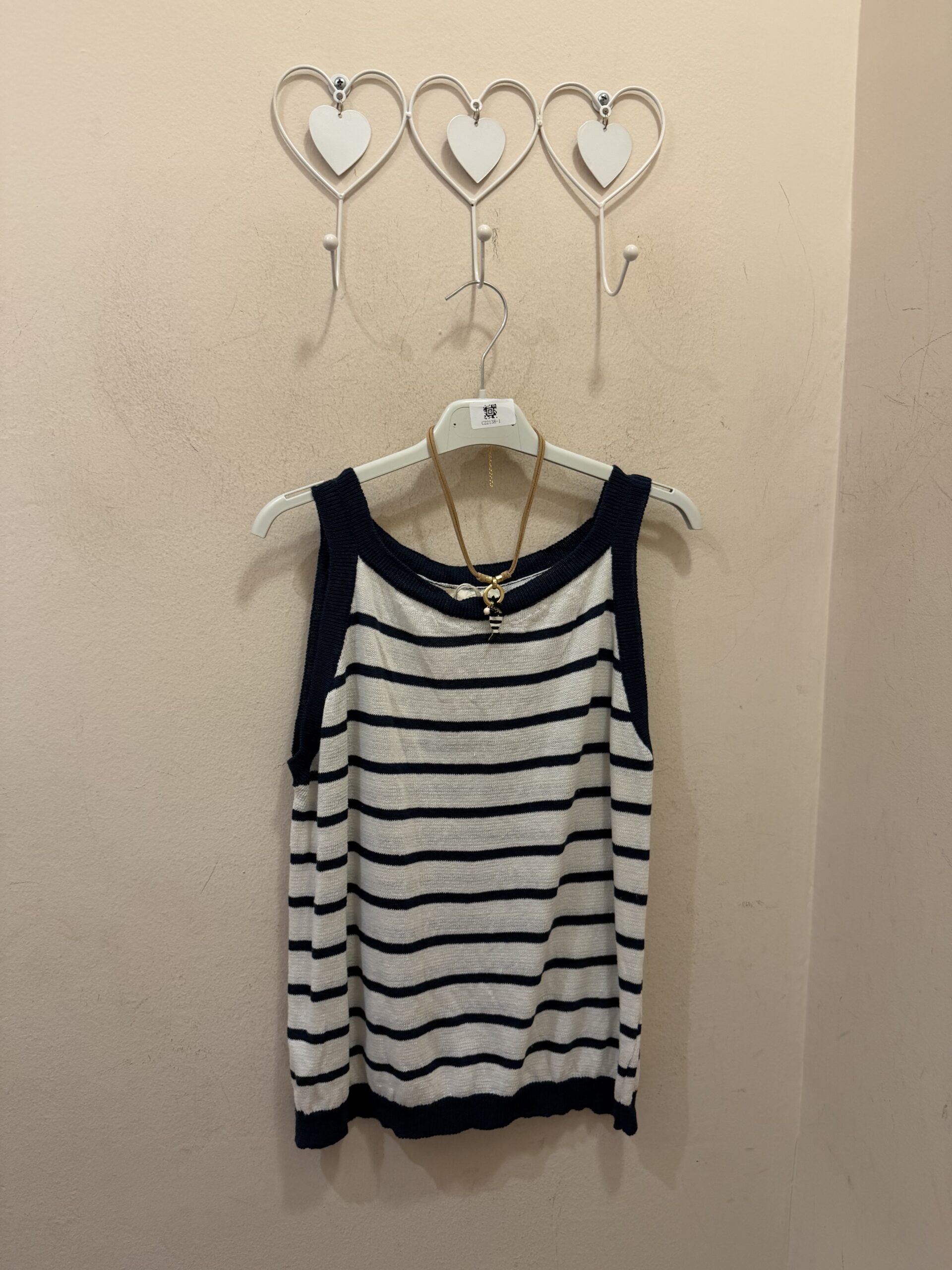 Top punto rayas Navy - Imagen 2