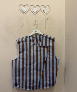 Chaleco  raya caramelo