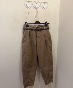 Pantalón globo tobillero caramelo