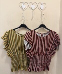Camisa fruncida rayas
