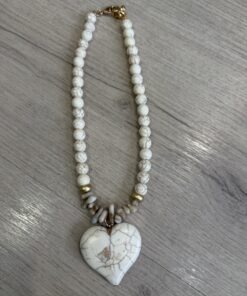 Collar marfil corazón