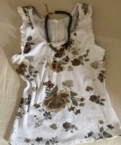Camiseta flores canalé