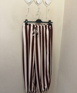 Pantalón rayas granate