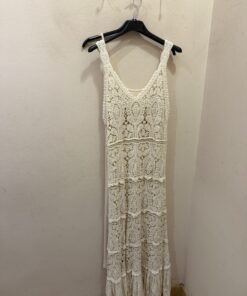 Vestido crochet beige y vestido forro