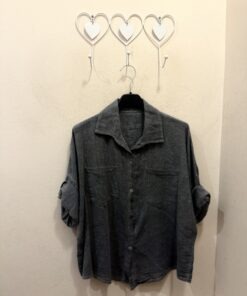 Camisa algodón gris
