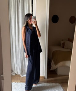 Conjunto raya diplomático pantalón y camisa