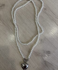 Collar perla corazón